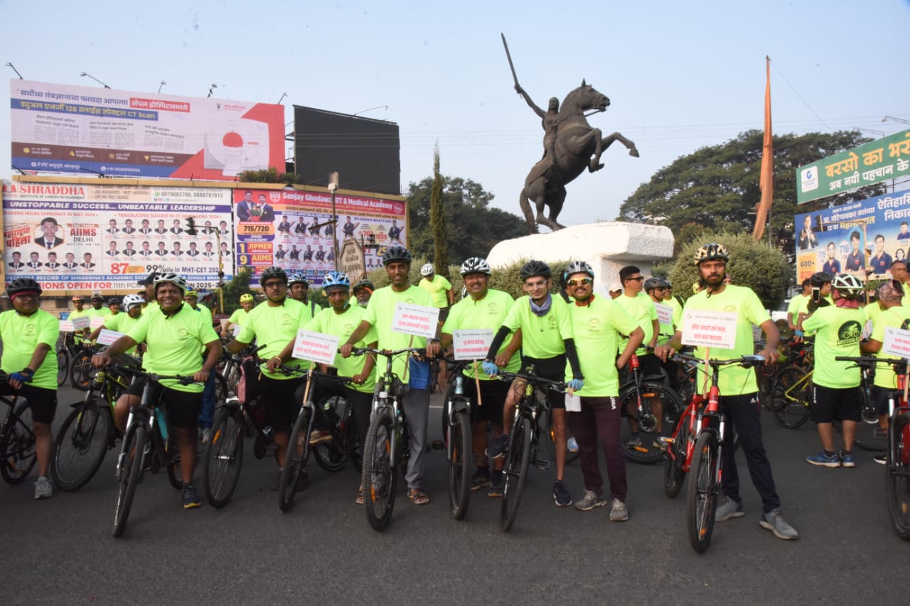 Public awareness about voting through participation of 150 cyclists